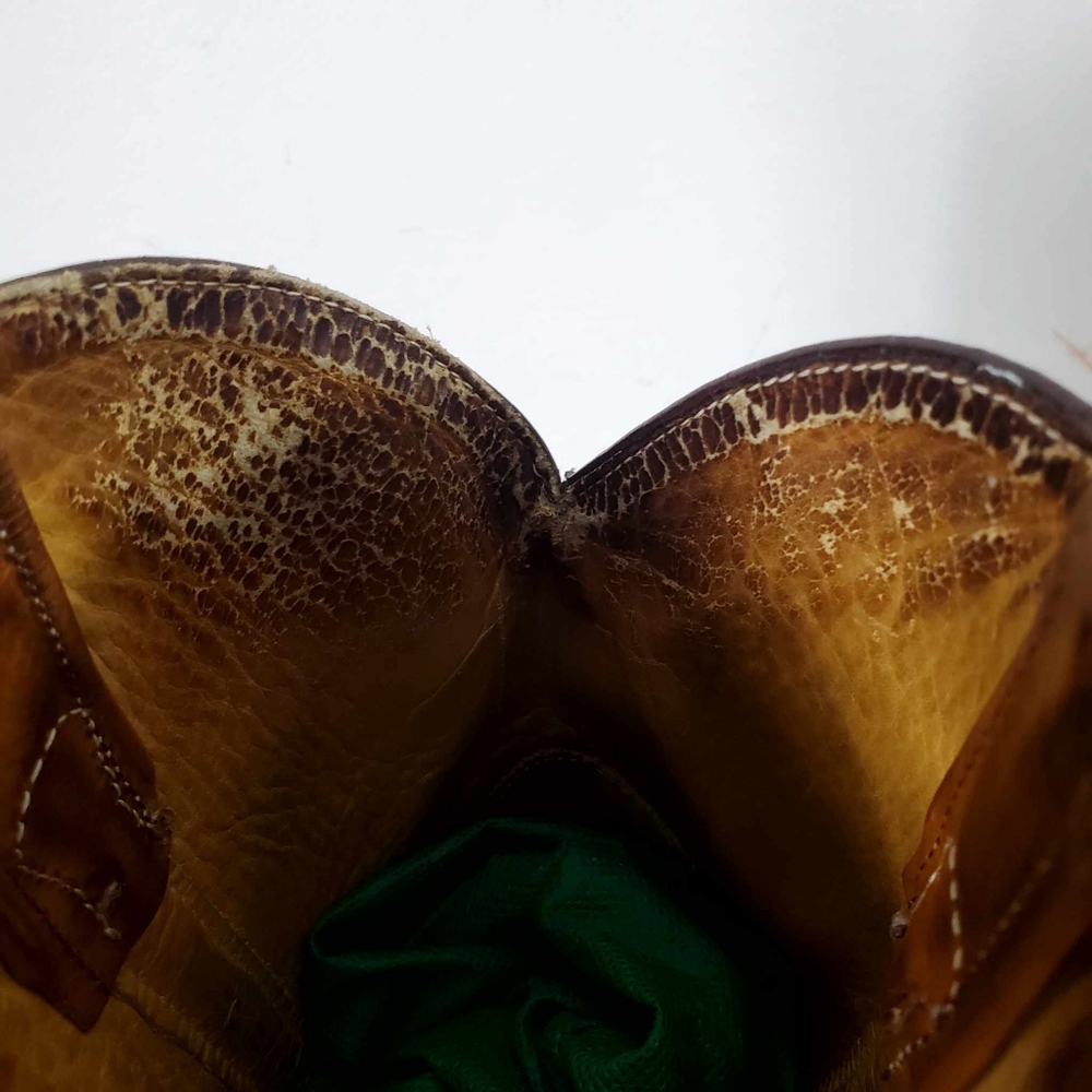 Steel Cap Vintage Leather Cowboy Boots - Picture 12 of 16